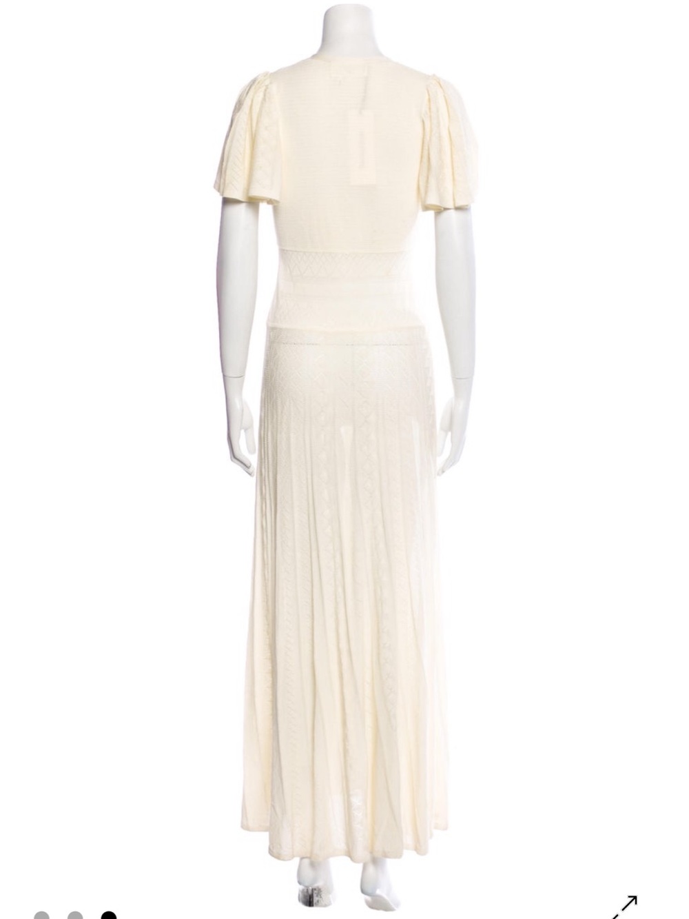 ba&sh Cream Button-Front Maxi Dree - Picture 3 of 4